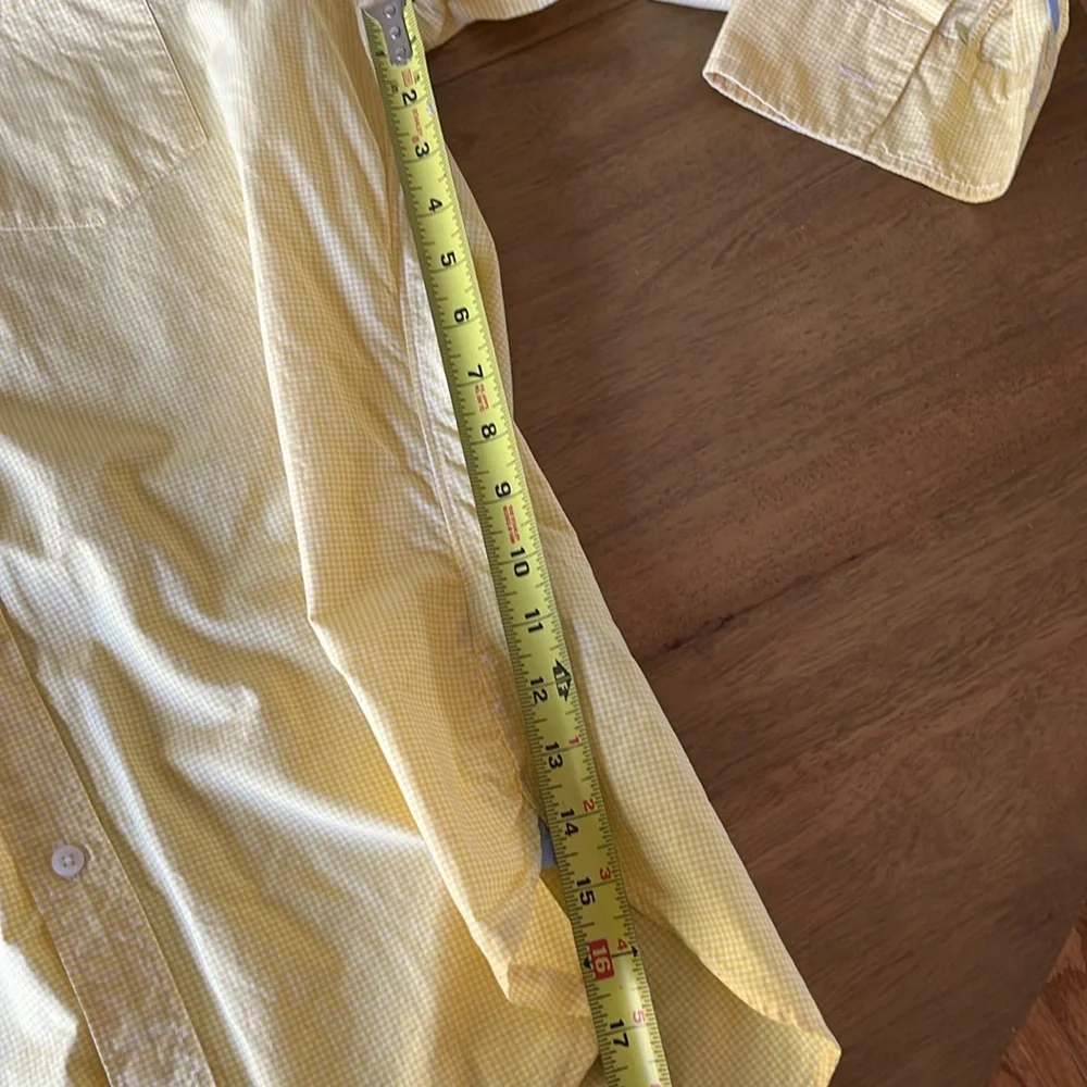 Men’s j.Crew, dress shirt, yellow and white, size large, neck 16-16.5